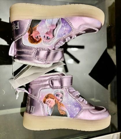 Buty Elza, Elsa, Kraina Lodu, Frozen, diody, świecące led NOWE 26