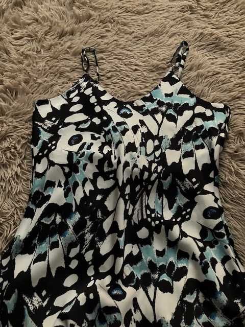 Elegancka  satynowa midi sukienka 38