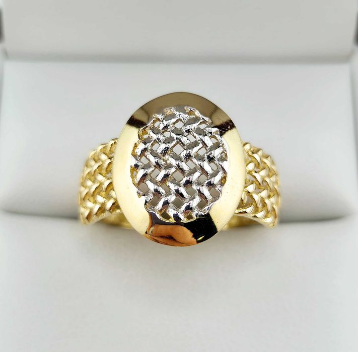 Elegancki złoty pierścionek 3,16g PR.585 14K R.20