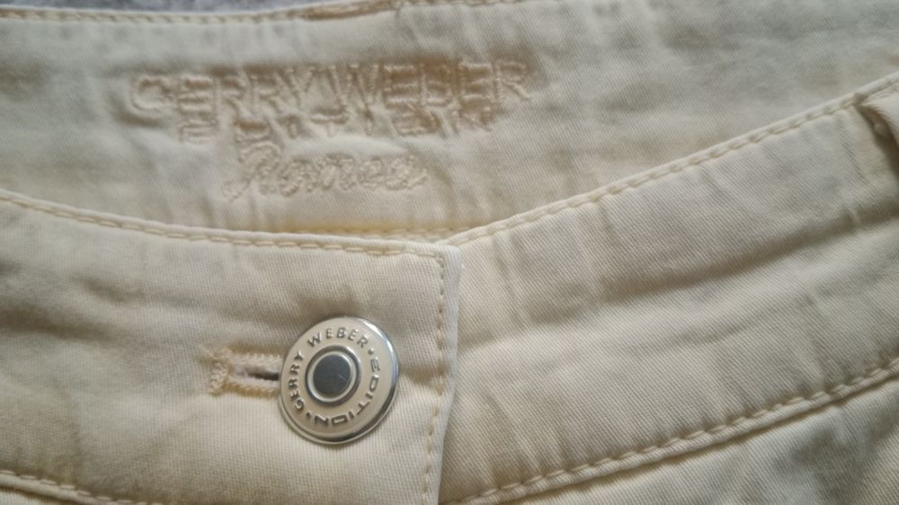 Gerry Weber pastelowe żółte damskie spodnie r. 36