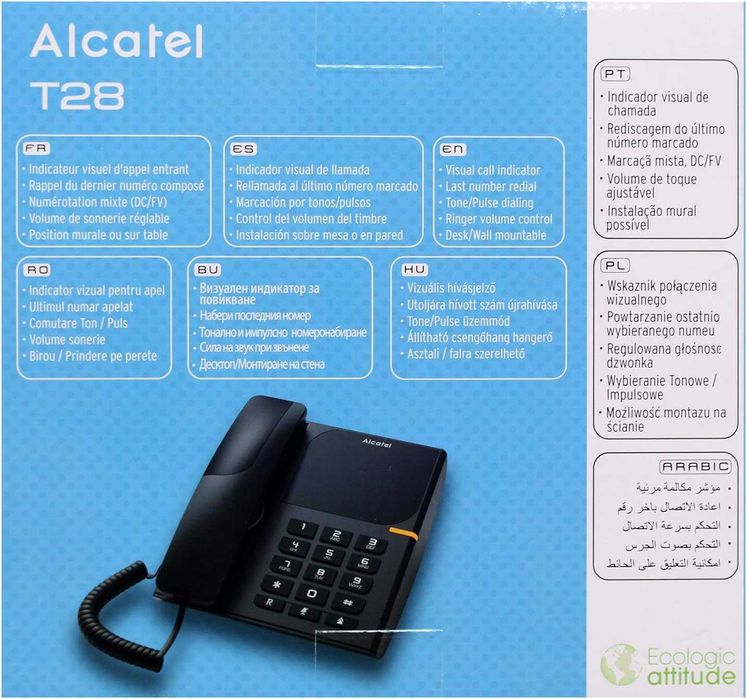 Telefon stacjonarny ALCATEL T28 dla seniora