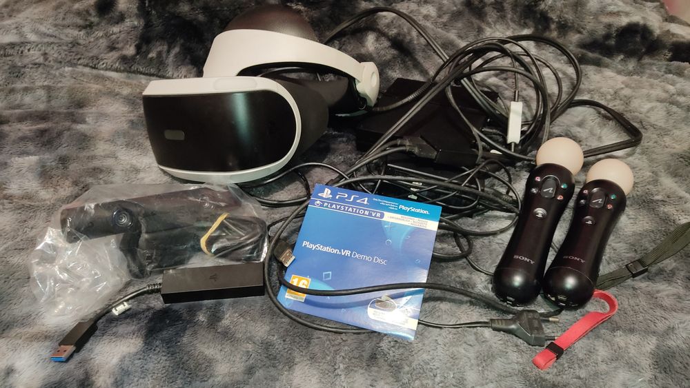 PSVR 1 + Ps4 Camera + Adaptador Cam para PS5 + Disco PsVr Demo