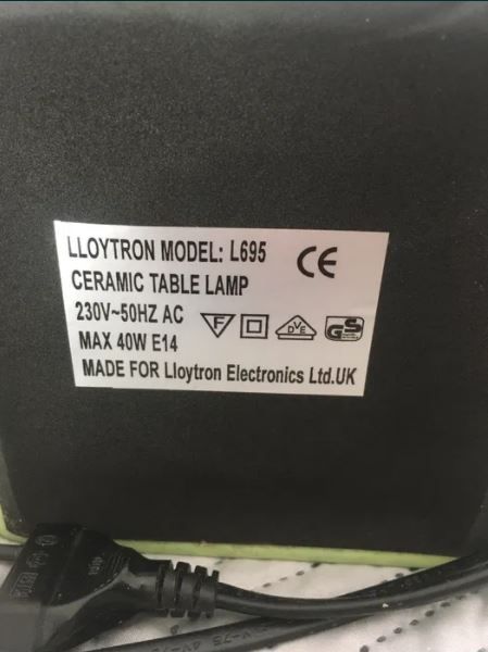 Candeeiro de secretária/quarto verde antigo - Vintage