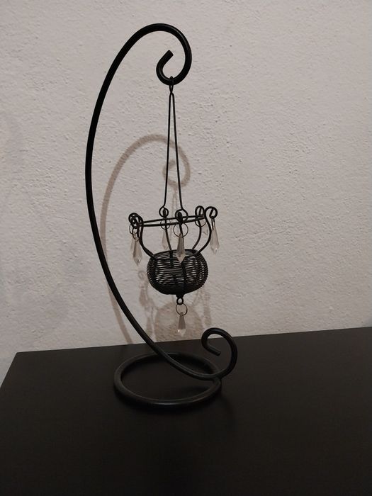Porta vela em metal
