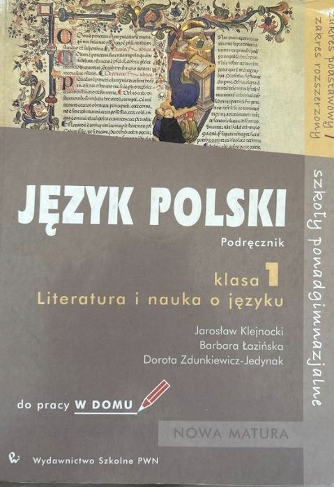 Język Polski Podręcznik Do Pracy W Domu Dla Klasy 1 Lo
