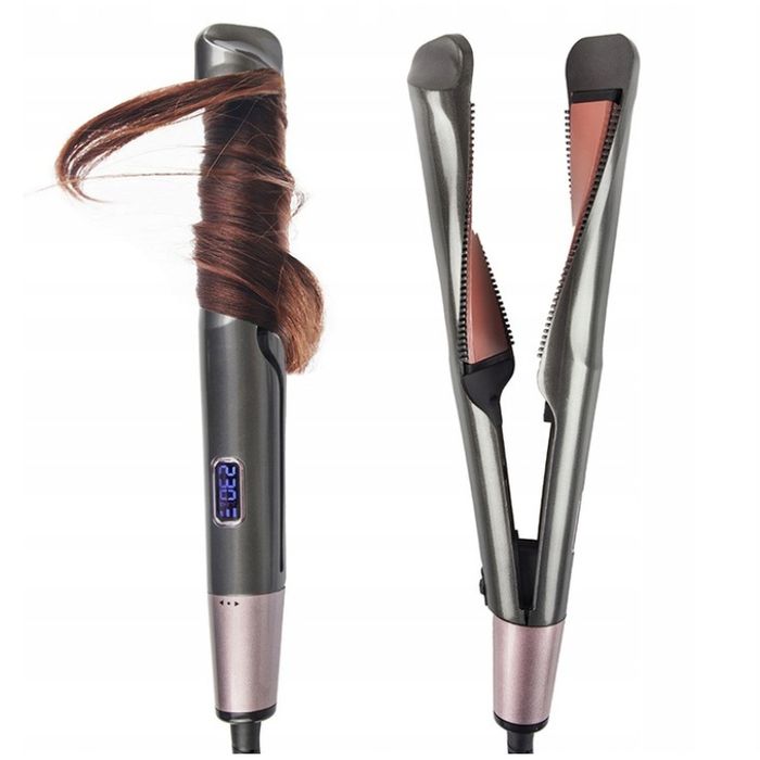 Prostownica do włosów lokówka ceramiczna 2w1 szybkie nagrzewanie