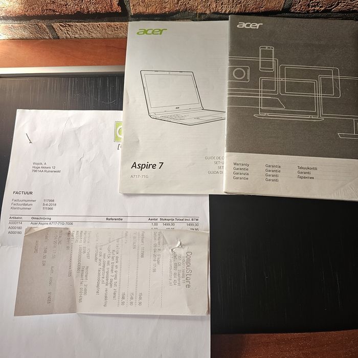 Laptop  Gamingowy Acer Aspire  A717