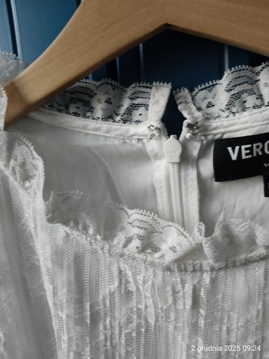Bluzka dwie warstwy koronka Vero Moda mgiełka 165 cm S/M