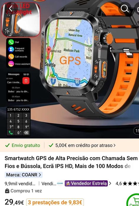 Relógio smartwatch