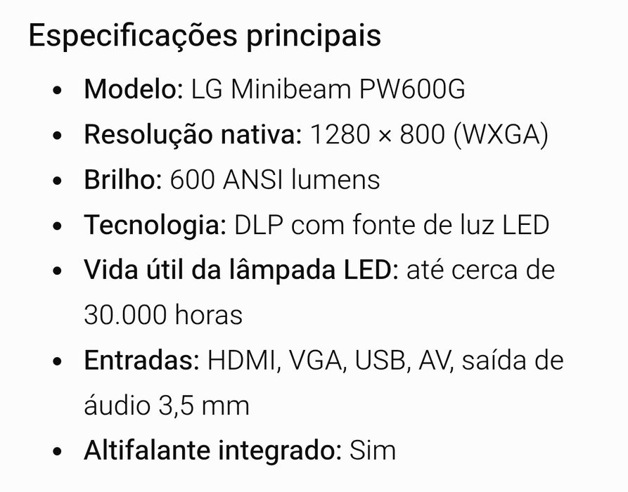 LG Minibeam PW600G