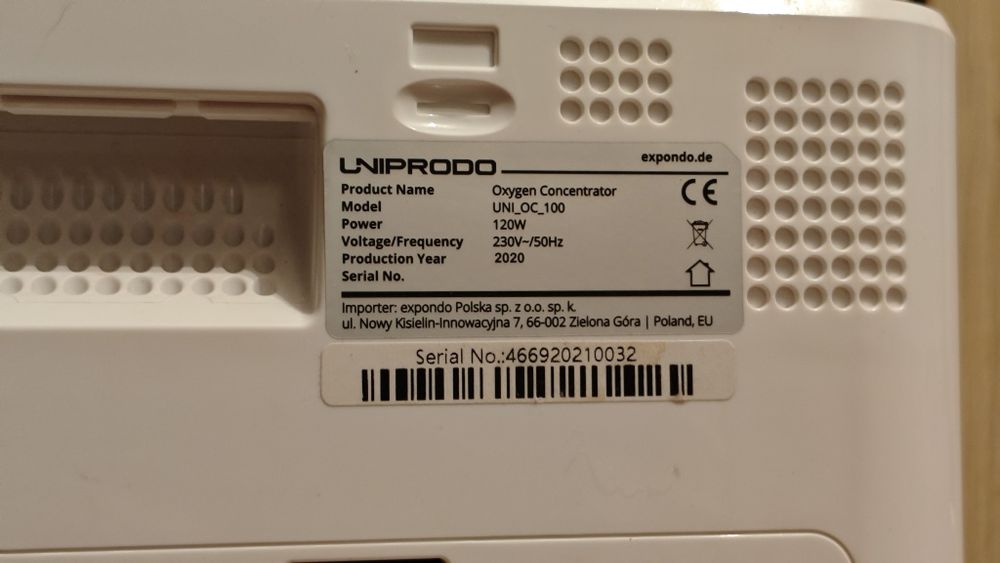 Koncentrator tlenu UNIPRODO UNI_OC_100 | Tylko urządzenie