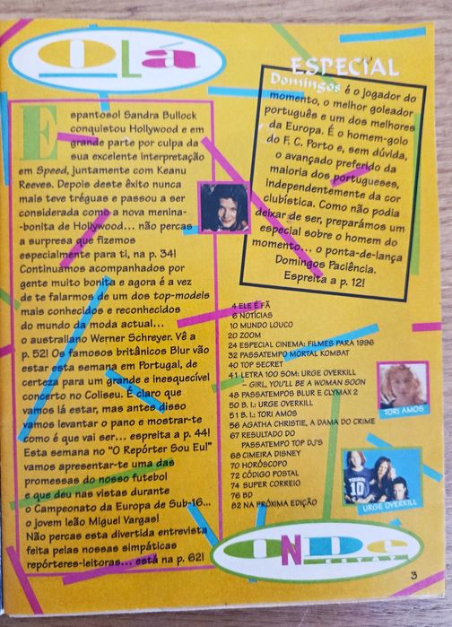 Revista Super Jovem nº149 de 1996 + poster gigante de Domingos Paciência