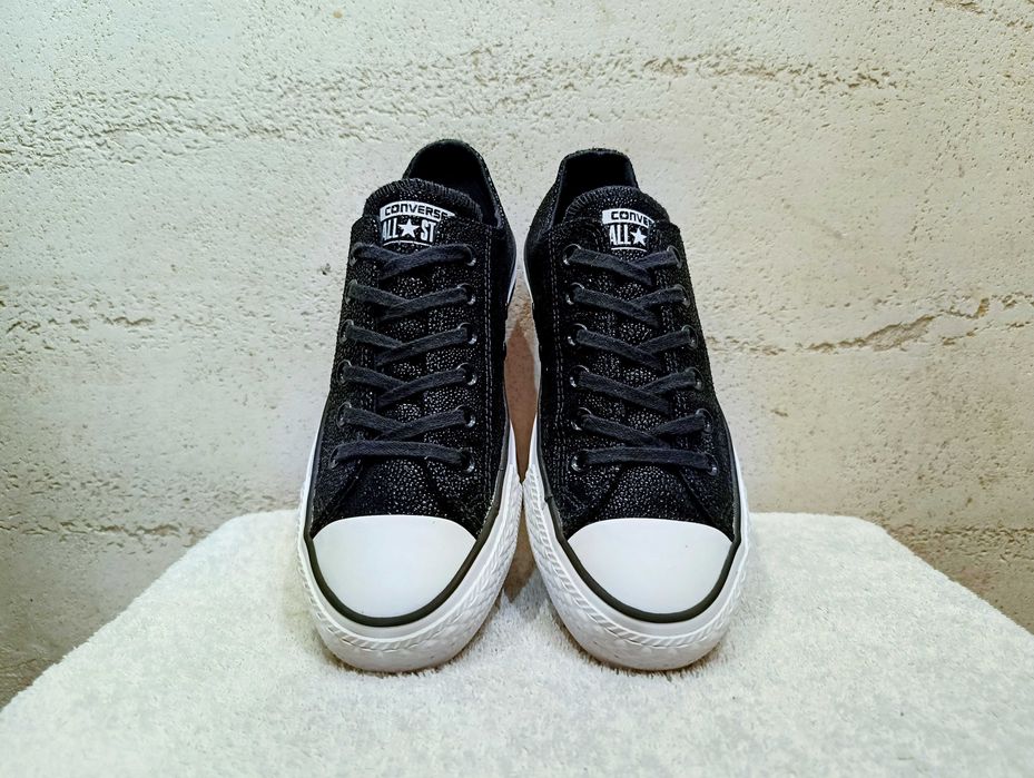 Trampki CONVERSE Chuck Taylor ALL STAR SNINGRAY METALLIC OX r.37,5 czarne stan idealny