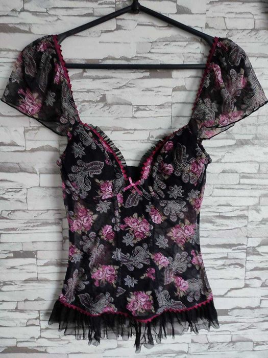 Черный корсет гипюровый 44 46 размер