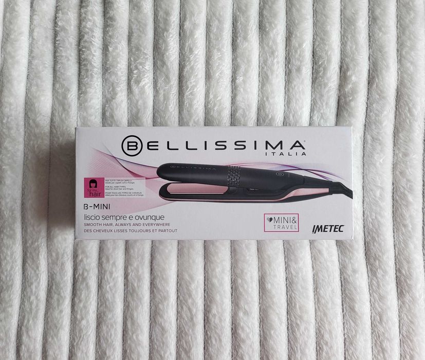 Prancha de cabelo mini para viagem