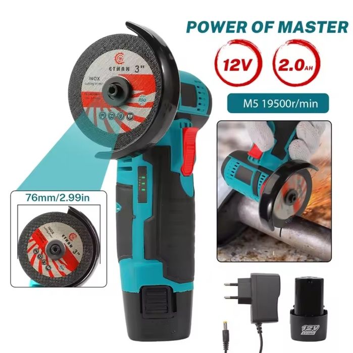 Mini Rebarbadora a Bateria 12v