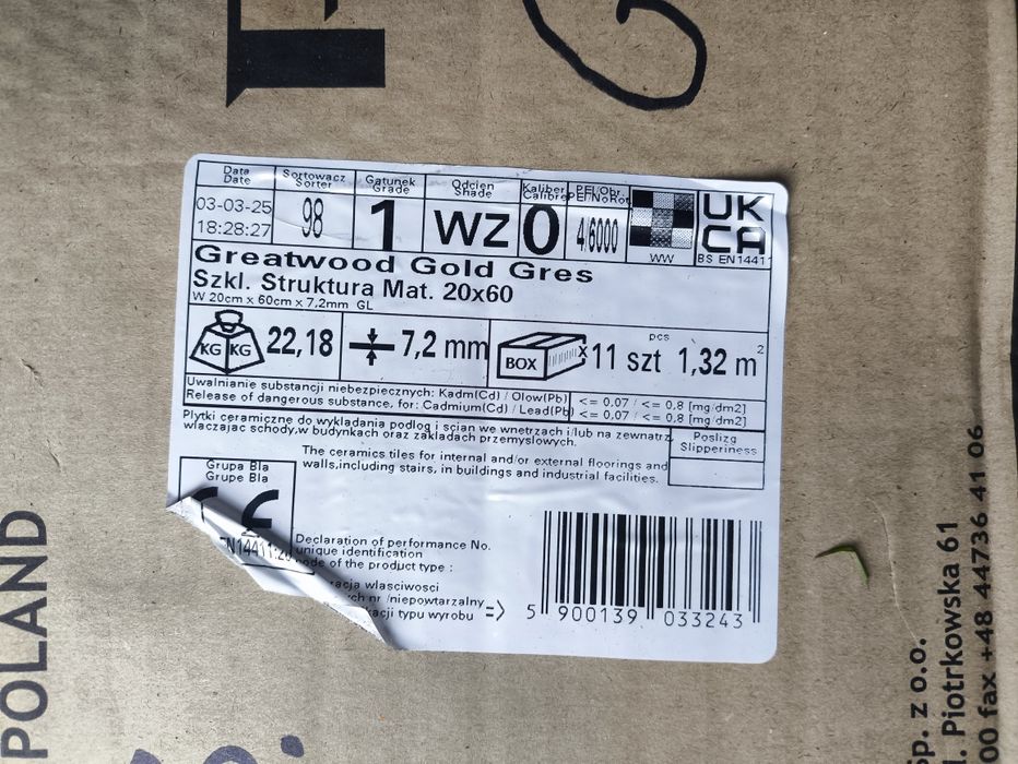 Płytki Paradyż Greenwood Gold Grass