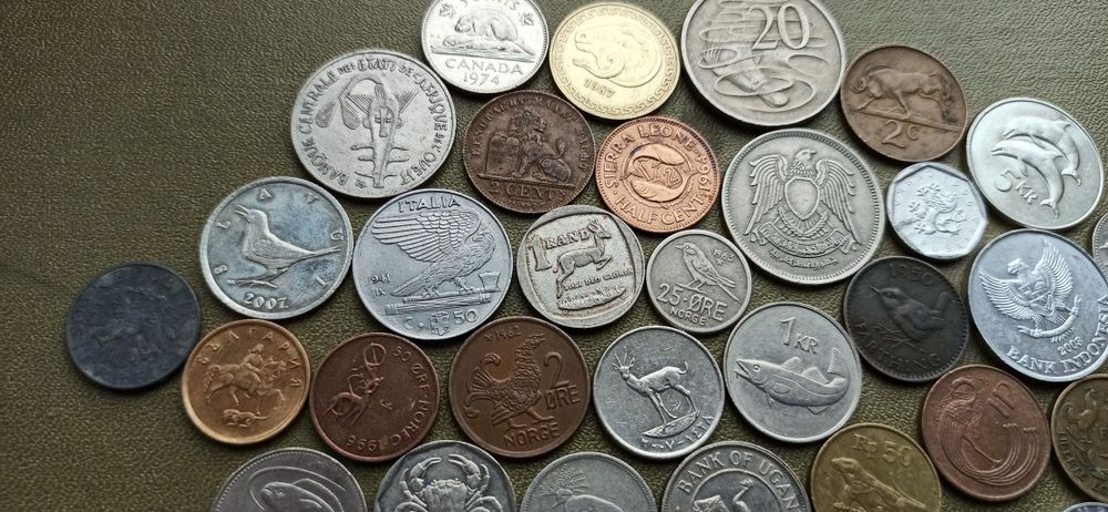 Тварини на монетах світу, фауна, 30шт