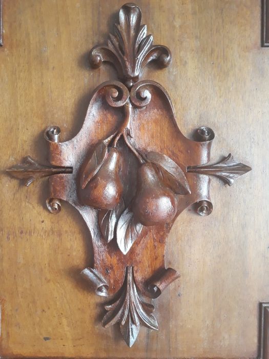 Painel de porta Antigo Entalhado à mão