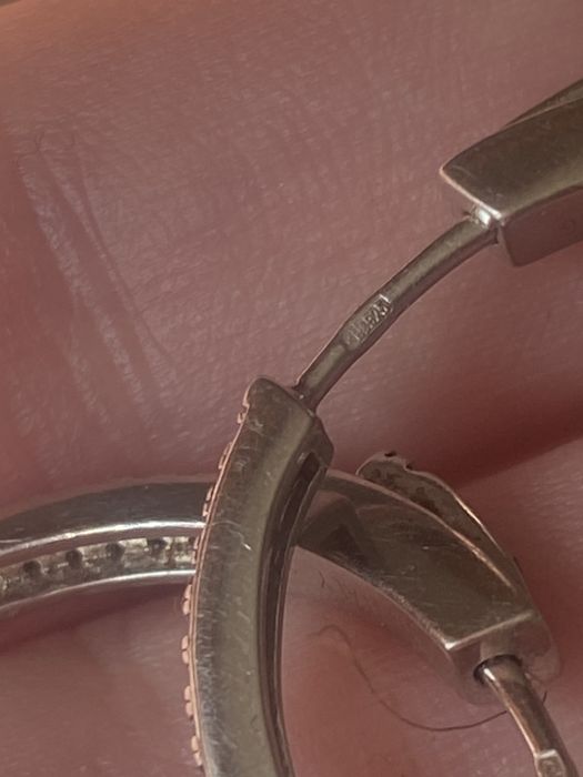 Серьги конго серебро 925 проба