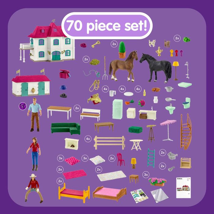 Загородный дом с конюшней Schleich (Шляйх) 42551