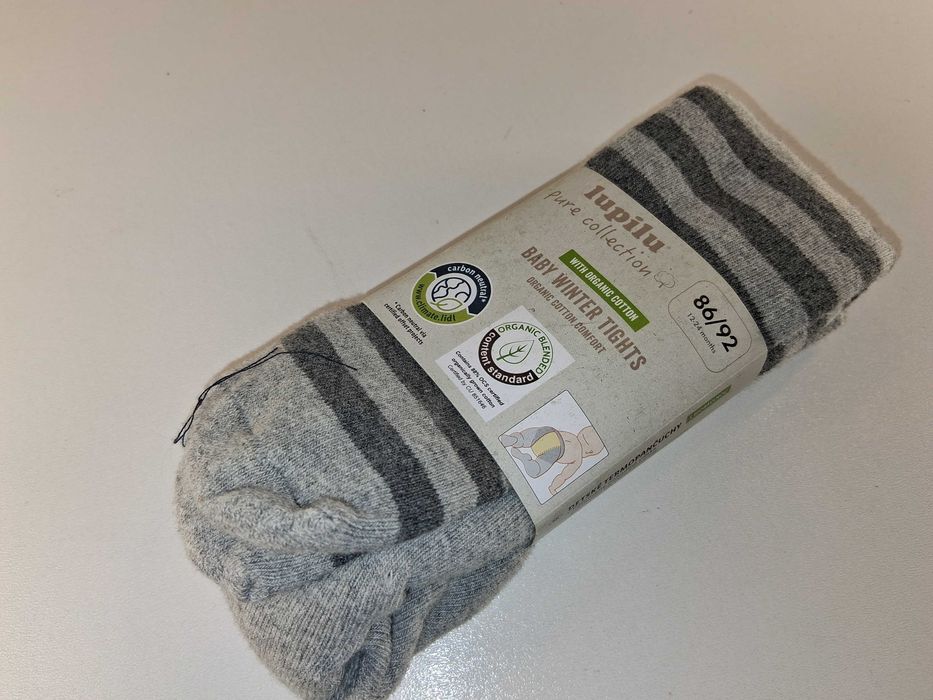 A002 Lupilu Rajstopy Zimowe Niemowlęce Bawełna Organiczna 86/92