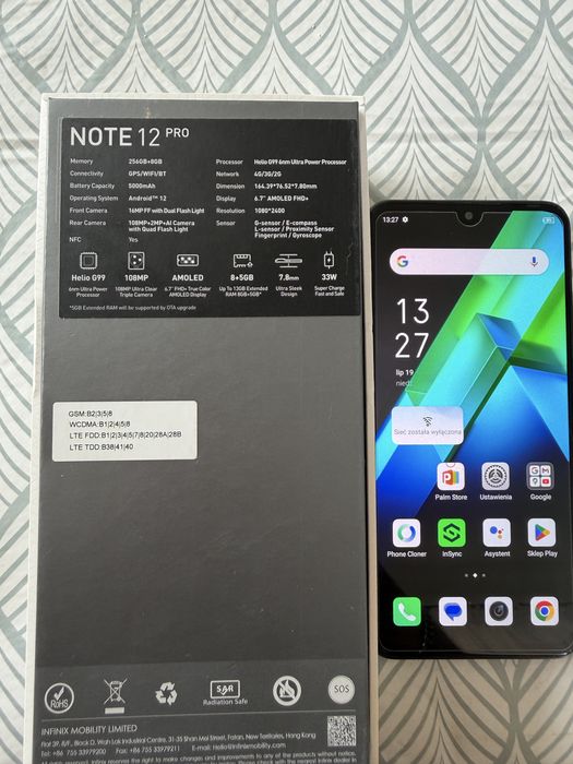 Telefon Infinix note 12 pro