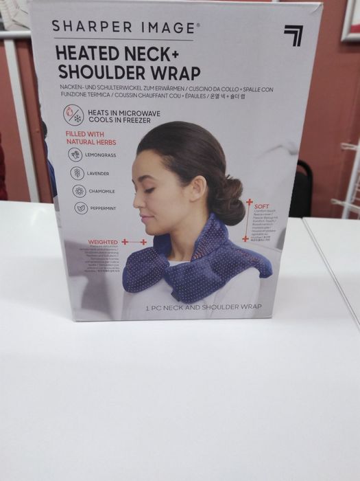 грілка для шиї та плечей Sharper Image Heated Neck + Shoulder Wrap.