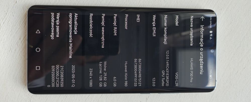 Huawei P30 Pro 6GBRam 256GB dysk