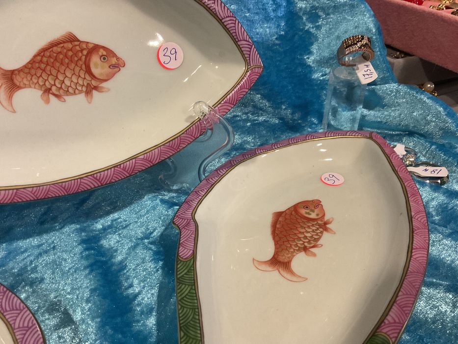 Vista alegre travessa tema peixe ,discrição abaixo