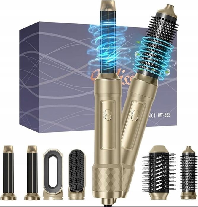 Airstyler zestaw 6w1 suszarka z ciepłym powietrzem, z 6 końcówkami