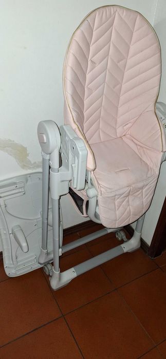 Cadeira refeição bebé rosa