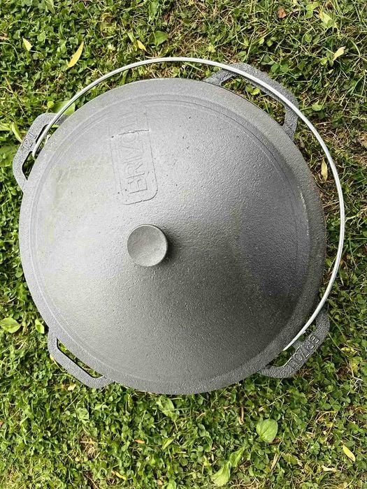 Казан чугунный Казанок чавунний + сковорода(гриль)Бризол Brizoll 4-15л