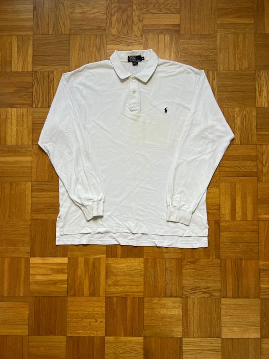 Longsleeve polo Ralph Lauren white logo
