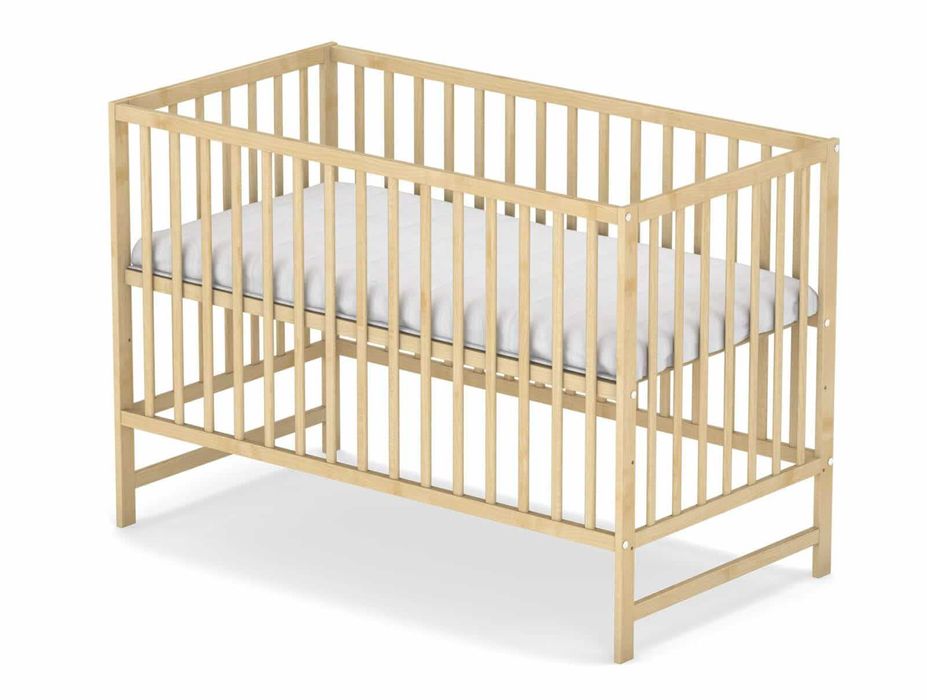 Łóżeczko drewniane sosnowe 120x60.NOWE!