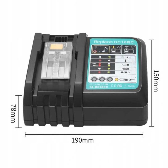 Ładowarka baterii dotyczy akumulatora MAKITA 14.4 - 18 V