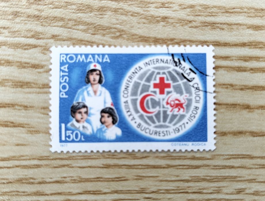 Znaczek Rumunia 1977 Konferencja Czerwonego Krzyża (kasowany)