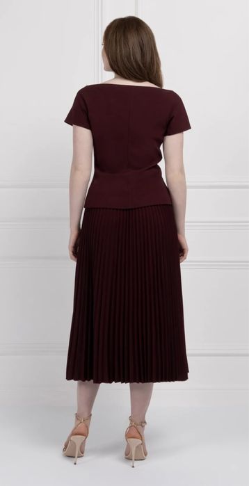 Saia plissada bordeaux Aavelle