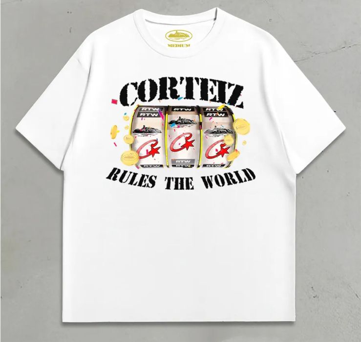 Футболки Corteiz Logo унисекс кортеиз черные белые Новинки тишка