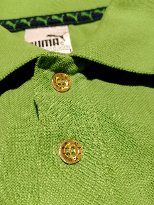 Zielona Koszulka Polo Puma Vintage 80's