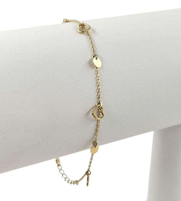 Śliczna złota bransoletka 1,44g 585