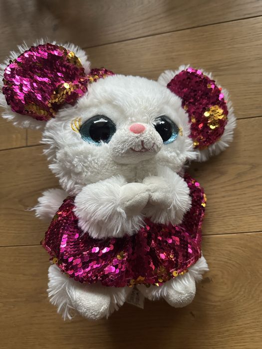 Maskotka Myszka z cekinami. Stan bardzo dobry.