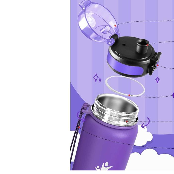 KollyKolla Butelka Termiczna na wodę  stal nierdzewna bez BPA 500 ml