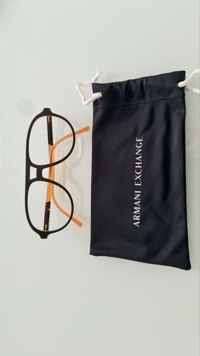 Okulary Armani Exchange unisex zerówki korekcyjne awiatory pilotki