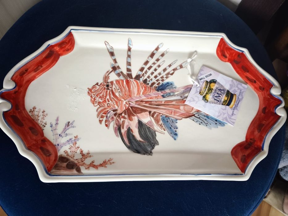 Ceramiczny talerz ręcznie wykonany unikat - włoska manufaktura okazja!