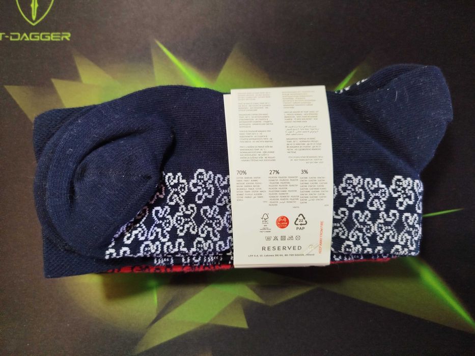 Упаковка носков Reserved