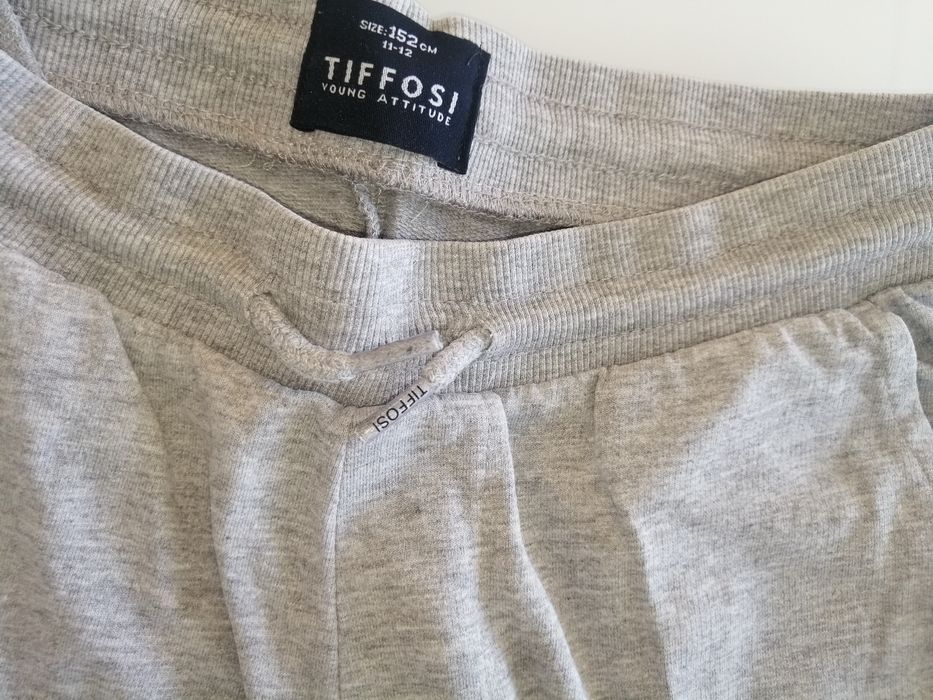 Calças fato de treino 11/12 anos rapaz cinzento claro