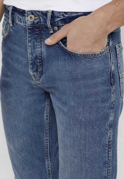 Calças de Ganga Mango MAN Steve Straight Fit Jeans - Novas
