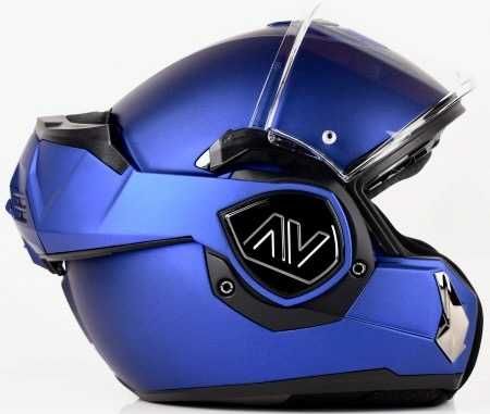 Capacete NOVO Modular 180° LS2 Advant Blue Matt (27% DESCONTO) Tam S