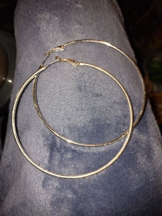 Argolas em prata de lei(925)com 7cm de diâmetro